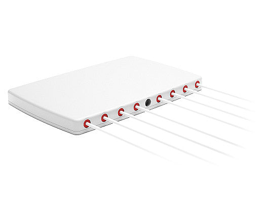 2J4H85Pe 5G, Wi-Fi 6E/7, ISM adhesive mount Antenna 8-in-1 SMA-M/RPSMA-M 300cm