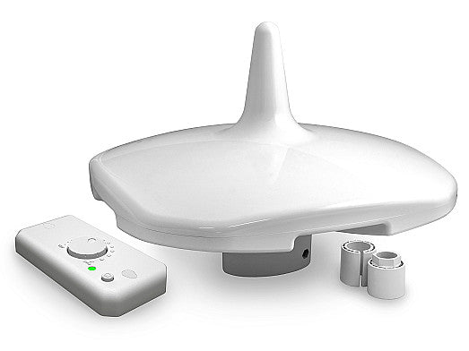 2J9438JBW HDTV, DVBT, DVBT2, FM, DAB screw/pole mount Antenna Sombrero F-Male IP67/IP69